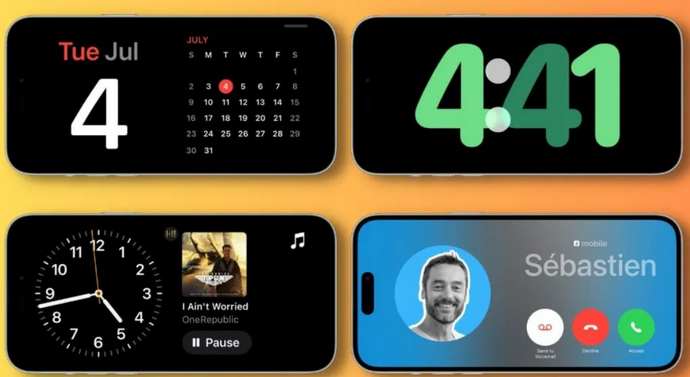 商城苹果手机维修分享iOS17横屏充电待机显示有什么好处 