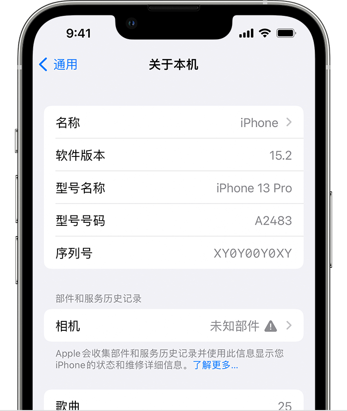 商城苹果维修分享iPhone 出现提示相机“未知部件”是什么原因？ 